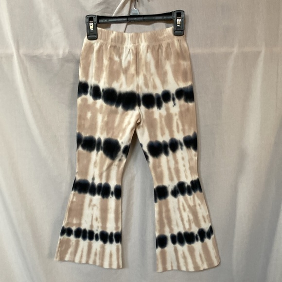 🎉 3 For $20 GB Girls High Waisted Knit Tie Dye Flare Pants Size 6 Stretch NWOT - Picture 6 of 7